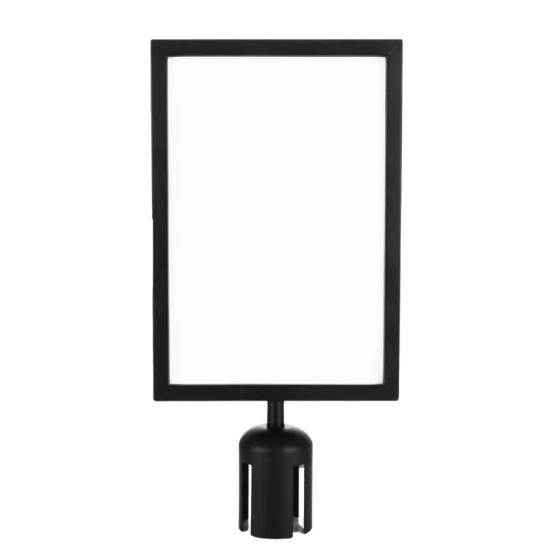 Sign topper mounted on top of a belt stanchion post